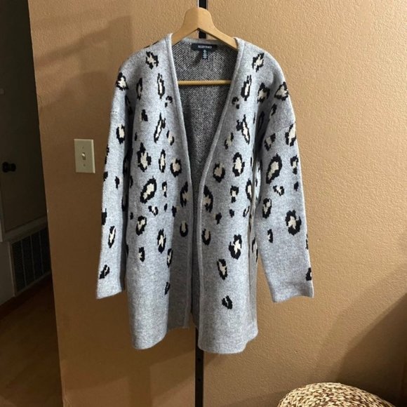Ellen Tracy leopard long Cardigan duster women's large - Picture 1 of 6